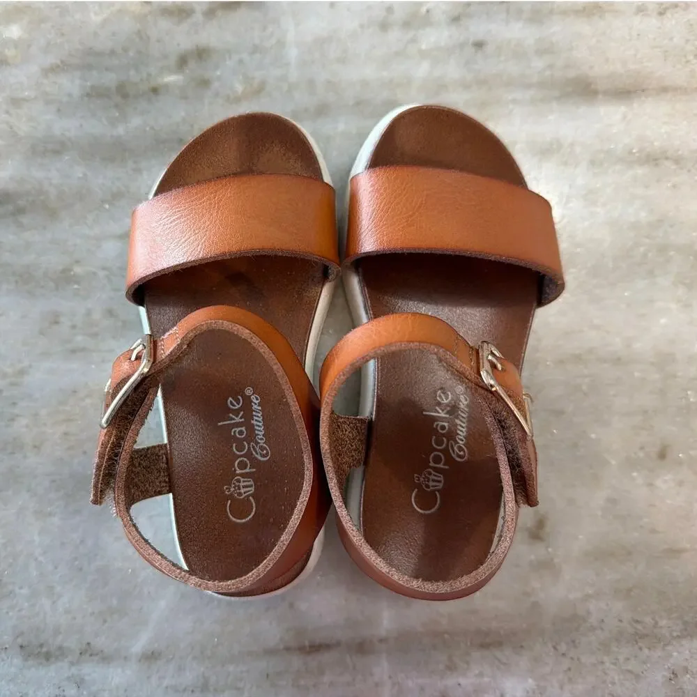 Cupcake Couture Brown Dress Sandals, Toddler Girls US Size 6